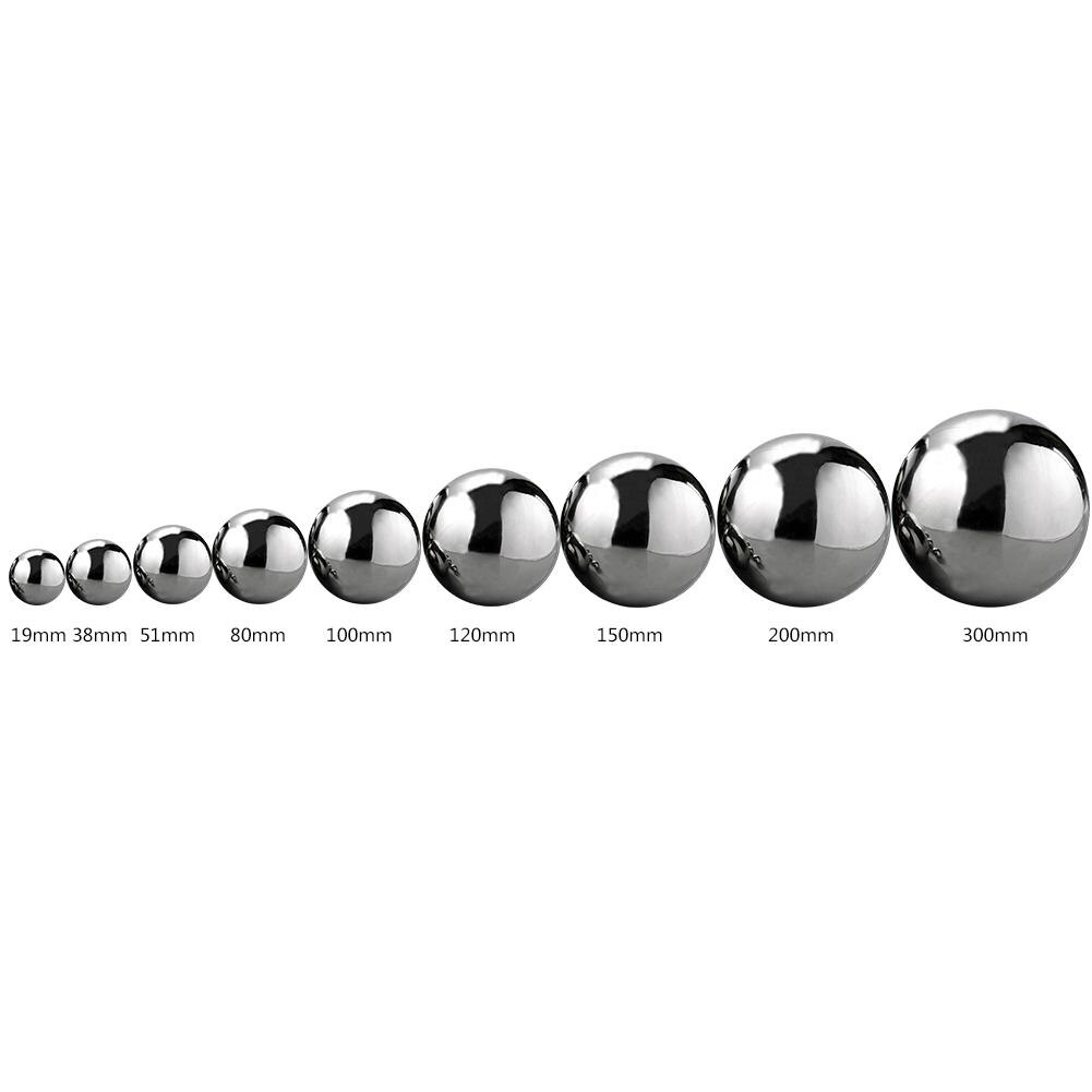 15cm/12cm/10cm/8cm/5.1cm High Brightness Shine Sphere Stainless Steel Mirror Sphere Hollow Ball Home Garden Ornament Decoration