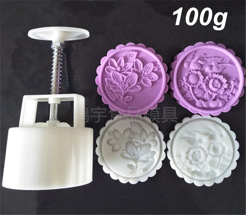 Moule à gâteau en forme de lune, 75g, 100g, 125g, outils de pâtisserie ronde pression manuelle, moule à gâteau en forme de lune en option 1 ensemble: HY18