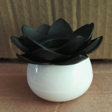 Cotton Swab Box Non-automatic Toothpick Holder Without Cover Cotton Swab Holder Lotus Shape Toothpick Holder: Black