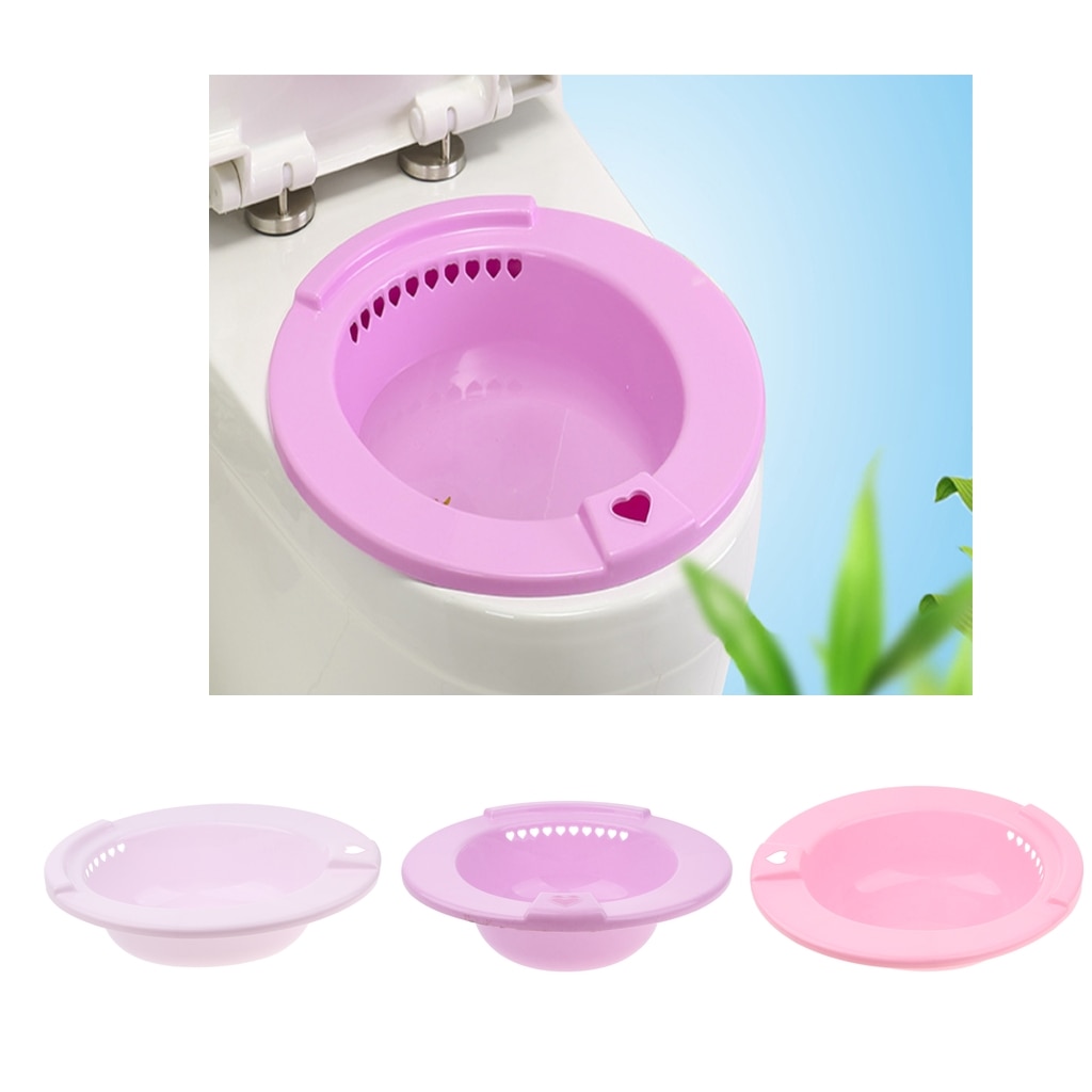 Plastic Sitz Bath, Over-the-Toilet for Perineal Soaking Bath, Hemorrhoidal Maternity