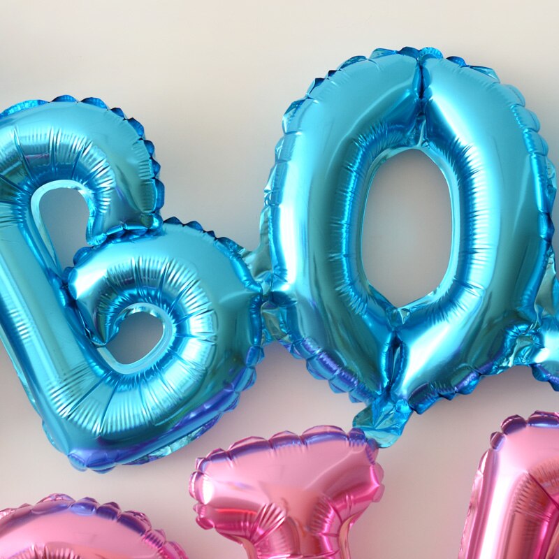 Carta de conexión "niño" "niña" globos de aluminio globos de de cumpleaños globo inflable de helio niños decoración de bebé