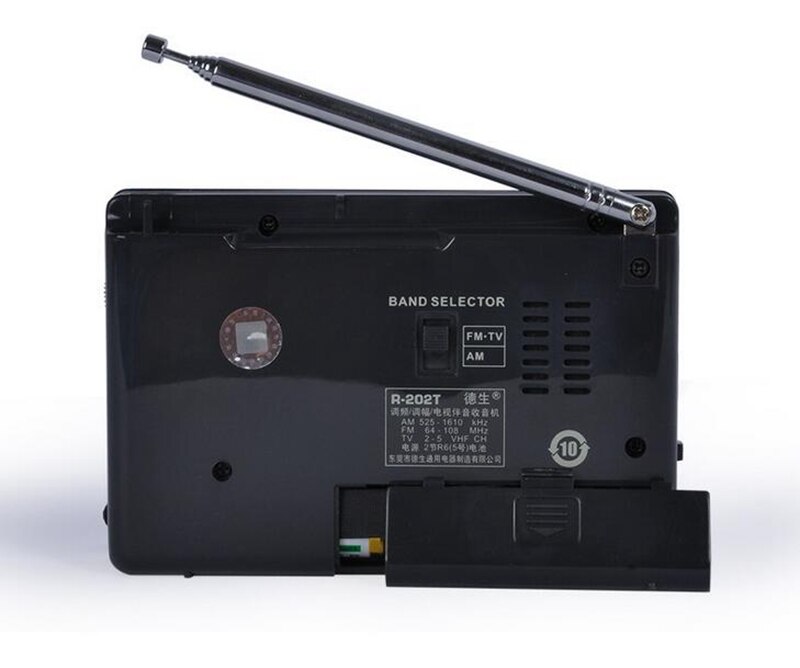 TECSUN R-202T AM/FM/TV Pocket Radio Receiver Built-In Speaker Internet Portable Radio FM/FM/TV Pocket Retro Radio