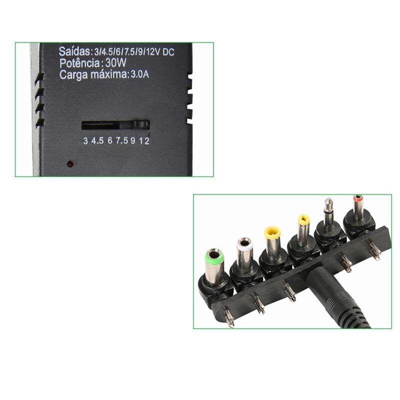 30W Multifunctionele Verstelbare Power Adapter 3-12V Multifunctionele Opladen Schakelaar Power Adapter Eu plug