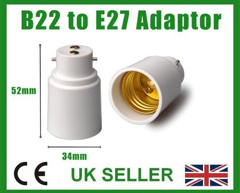 Bajonet b22-e27 schroef lamp gloeilamp socket base cap converter adapter houder