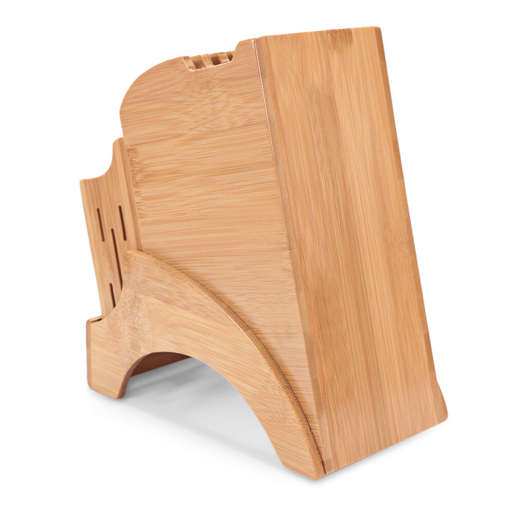 Multifunctionele Kinfe Cutter Natuurlijke Bamboe Opslag Houder Rack Huishoudelijke Duurzaam Mes Plank Blok Gebruiksvoorwerp Stand Voor Keuken