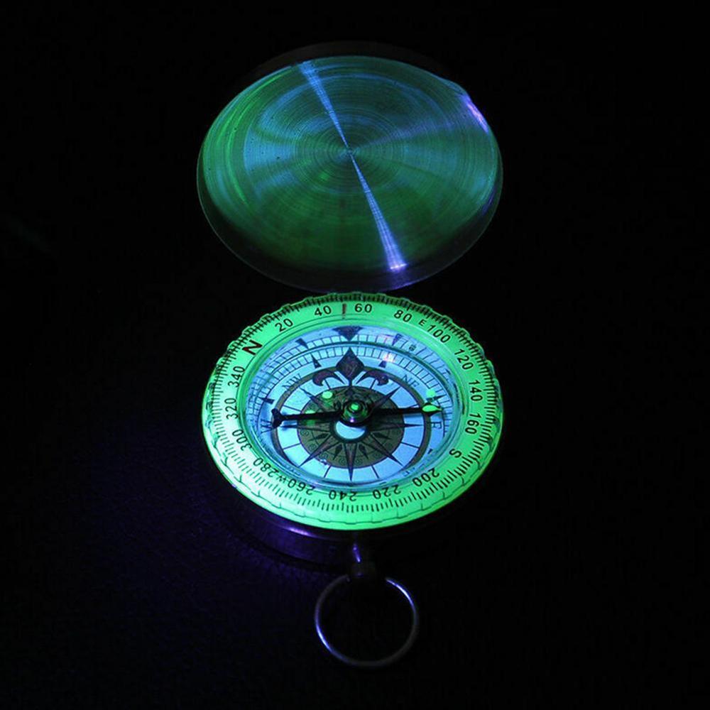 Pocket Brass Horloge Style Outdoor Camping Wandelen Navigatie Met Cove Lichtgevende Sleutelhanger Ring Horloge Kompas Kompas Kompas P U1N2