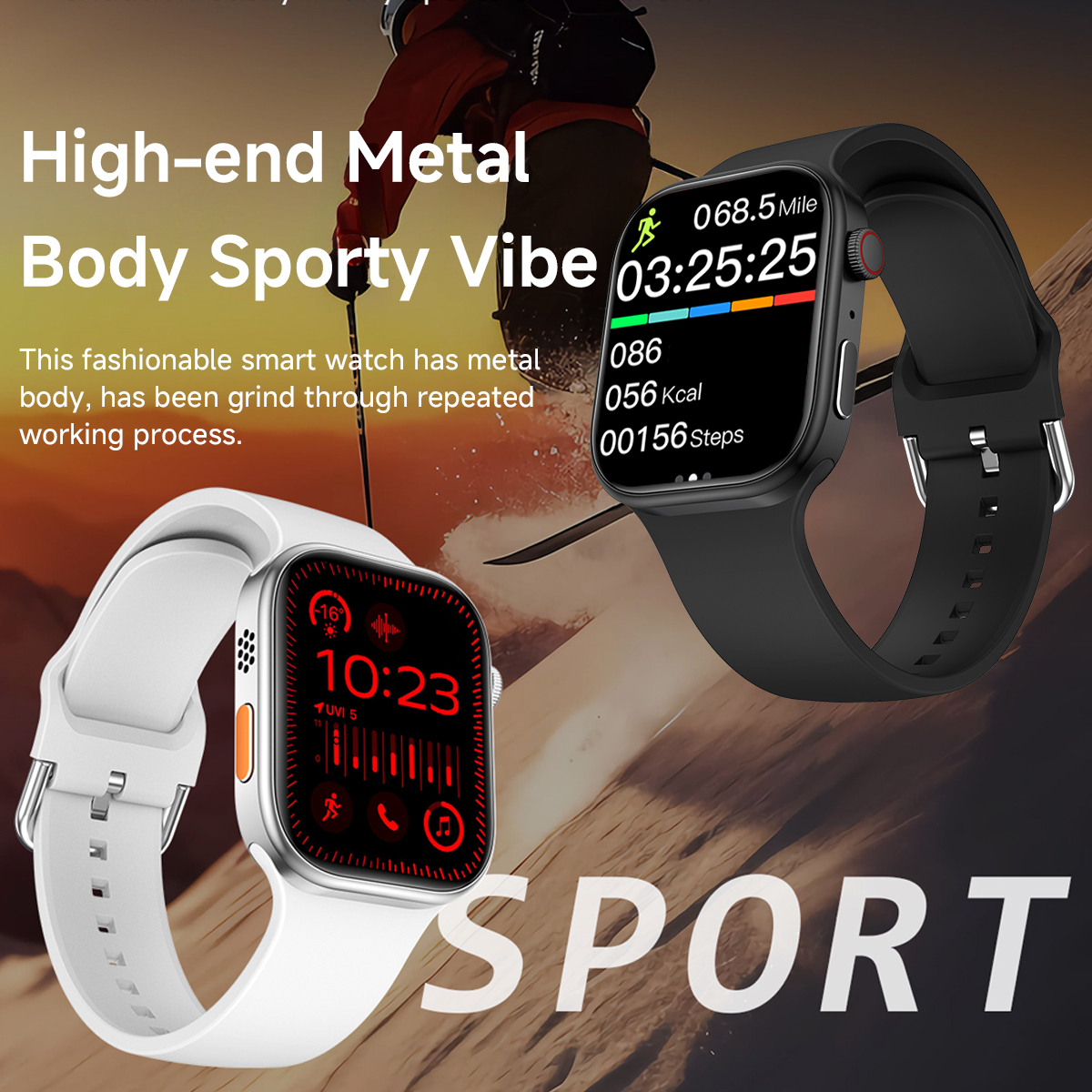 Novo smartwatch global 1.83 ''tela ips bluetooth chamada monitoramento de freqüência cardíaca à prova dwaterproof água esporte ao ar livre relógio inteligente para homens