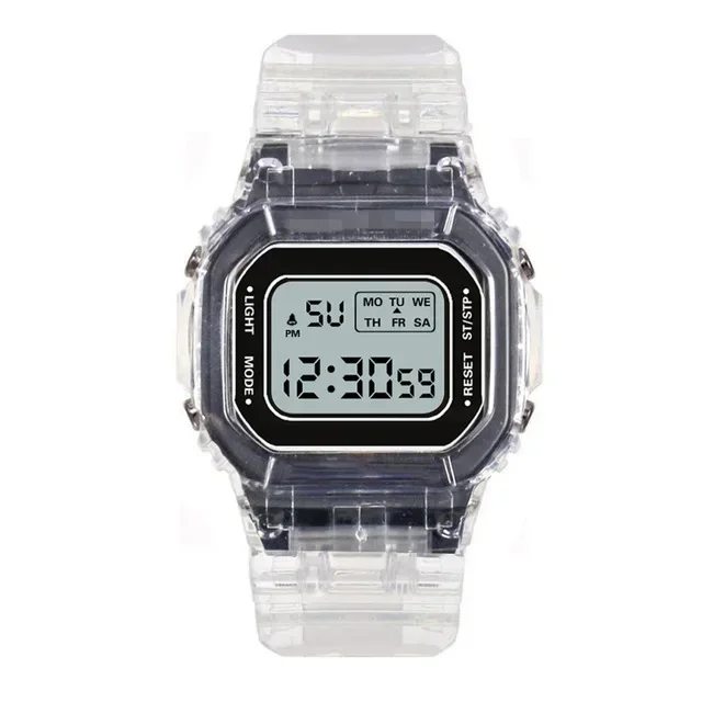 Kinder elektronische uhren farbe leucht zifferblatt leben wasserdicht multi-funktion luminous alarm uhren uhr für jungen und mädchen: style3 -black