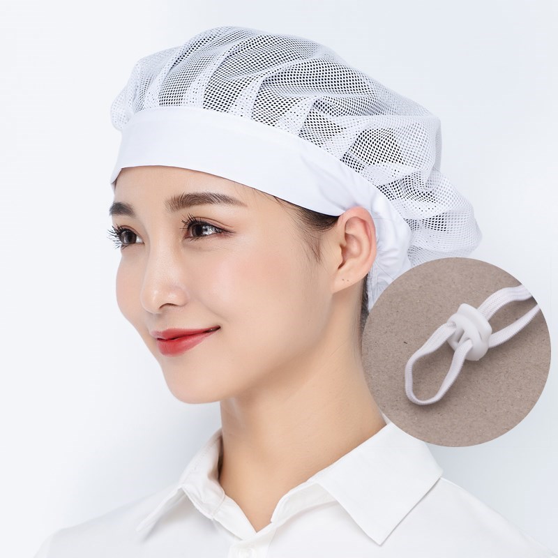 Gorros de red ajustables blancos para panadería, taller de horneado, gorro de trabajo, gorro Bouffant, redecilla para el pelo, servicio de comida, cocina, cubierta para la cabeza para hombres y mujeres: Lavender