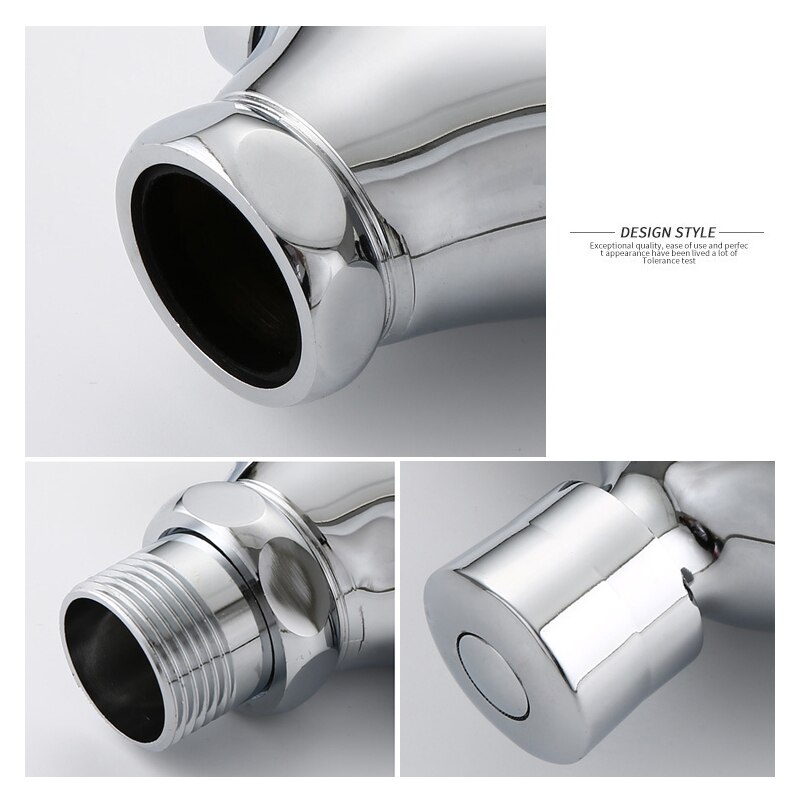 Toilet Flush Valve Copper Flushing Valve Hand Pressed Self Closing Flushing Valve Urinal Flushing Bathroom Sanitary Accessories