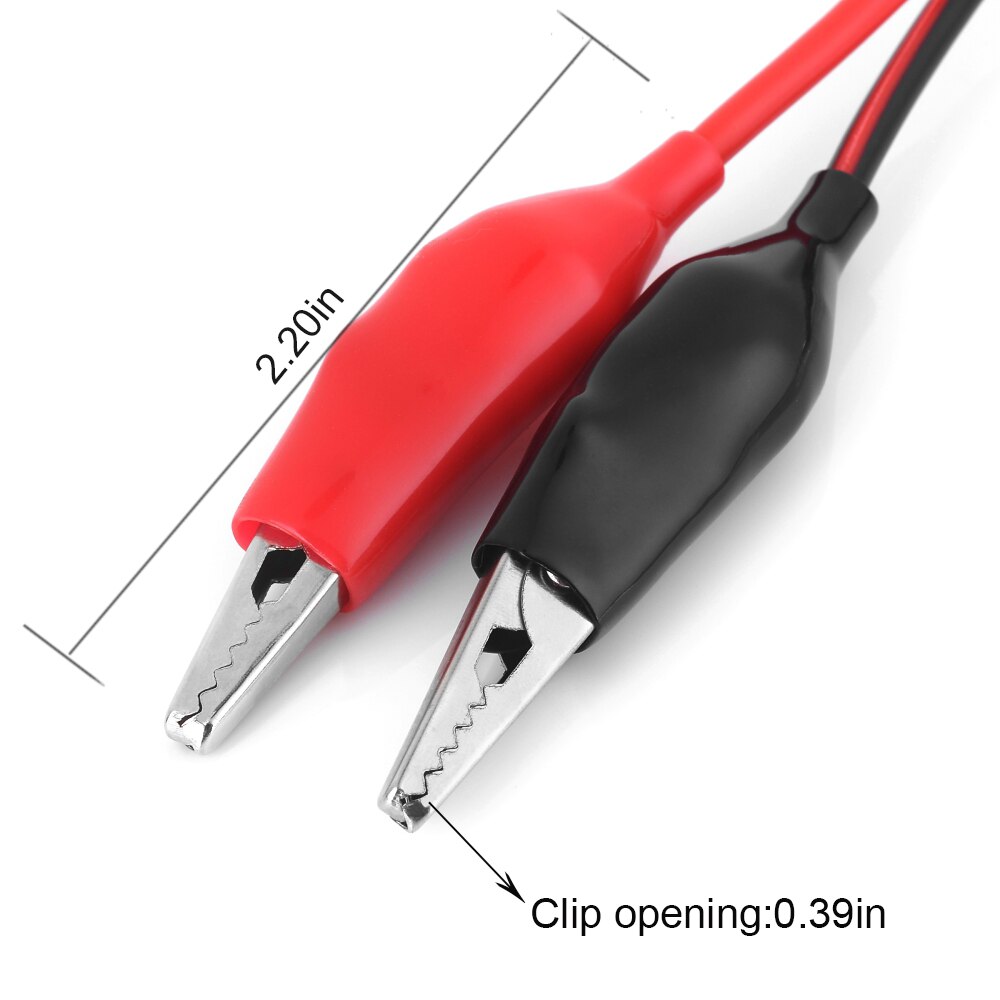 Alligator test clip to Cigarette Lighter Plug adapter 16 AWG Extension Cable 10A DC12V Fuse (3.2ft)
