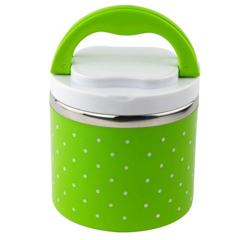 1 Lagen Thermische Bento Lunchbox Thermos Voor Voedsel Roestvrij Staal Isolatie Opslag Voedsel Container Servies Sets Groen