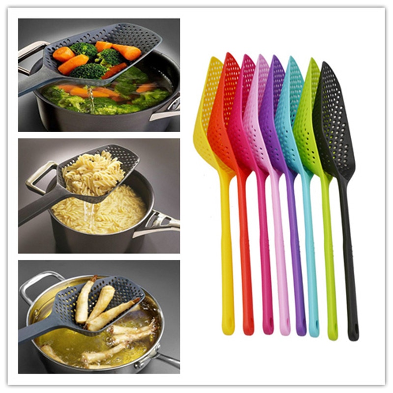 Küche Zubehör 1 stücke Keine-stick Ablauf Siebe Schaufel Siebe Gemüse Wasser Undicht Küche Kochen Werkzeuge Küche Gadgets