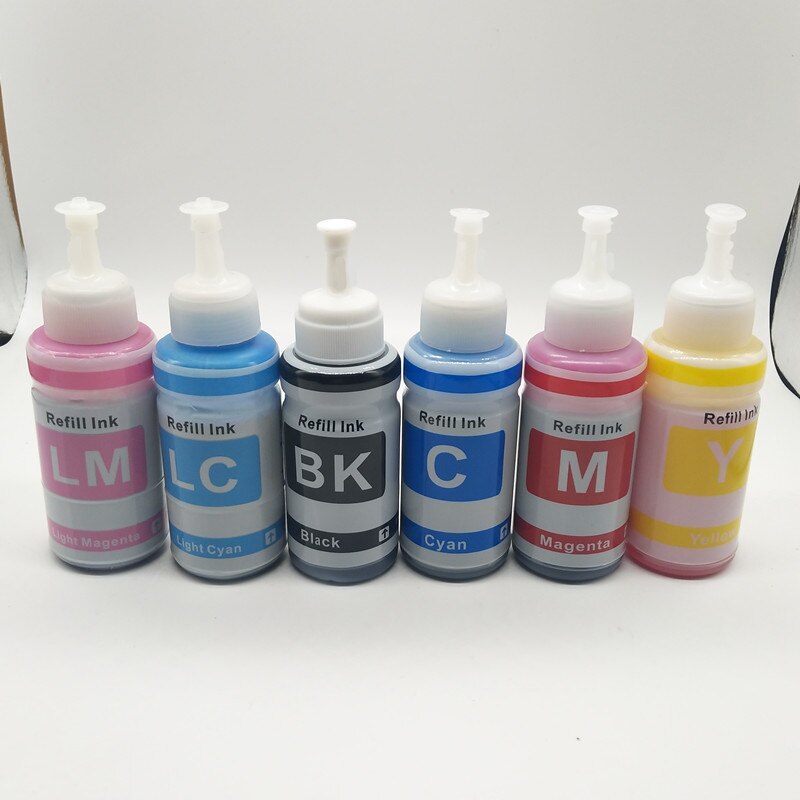 Tintura A Getto D'inchiostro A Base D'acqua Non OEM 6 colore Kit di Ricarica di Inchiostro 70ml Kit Per-Epson L800 L801 inchiostro da stampa cartuccia No. T6731/2/3/4/5/6