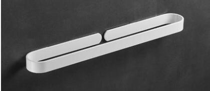 Spikerfri fast aluminium hvit håndkle bar enkelt håndklestativ dårlig hvit håndkleholder 30/40/50/60 cm: 50 cm