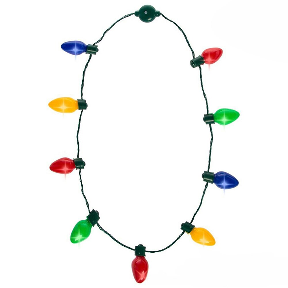 Collier lumineux ampoule de noël | Pendentif, lumières portables, pour enfants adultes, décoration de bijoux , pour fête SNO88