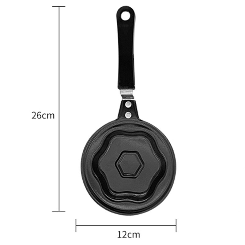 Mini Lovely Heart Shaped Pan Fried Egg Frying Pan Cook Pan Non-Stick Breakfast Skillet Love Omelette Pan: Plum blossom Plum