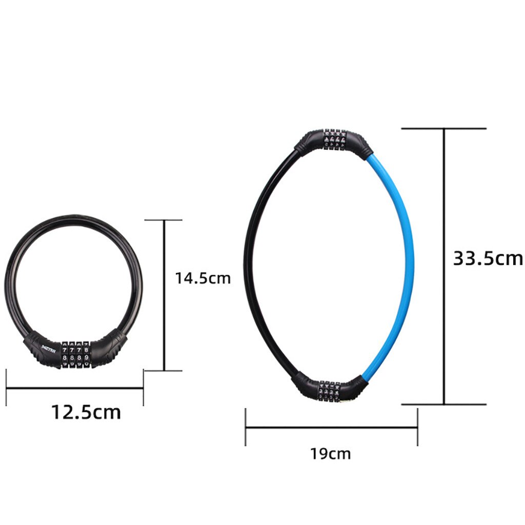 Bike Lock Cable Locks for Bicycle Heavy Duty Safety Bicycle Accessories Combination Chain Security Digital