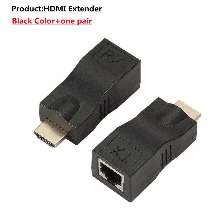 Hdmi Extender Hdmi Uitbreiding Tot 30M Over CAT5e / 6 Utp Lan Ethernet Kabel RJ45 Poorten Lan Netwerk: Default Title