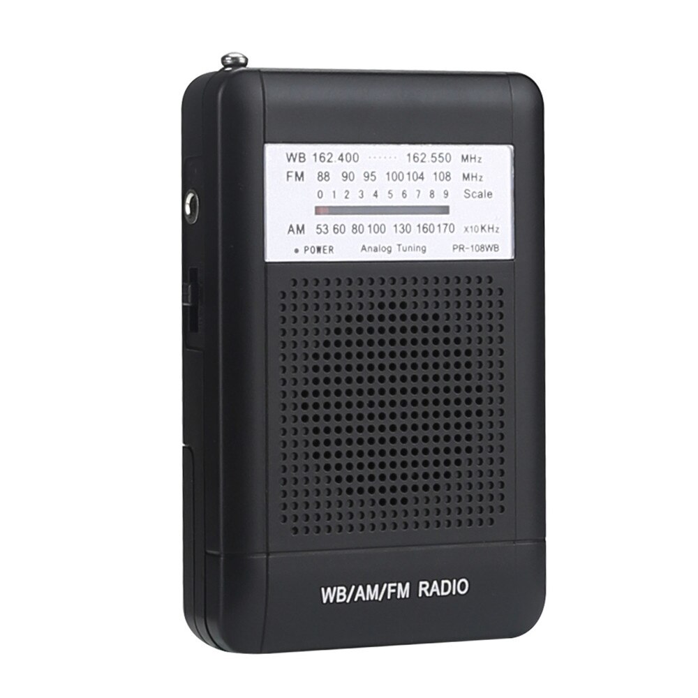 Portable Mini Radio AM/FM/WB NOAA Emergency Pointer Tuning Radio Handheld Pocket Radio Receiver With Weather Warning: Default Title