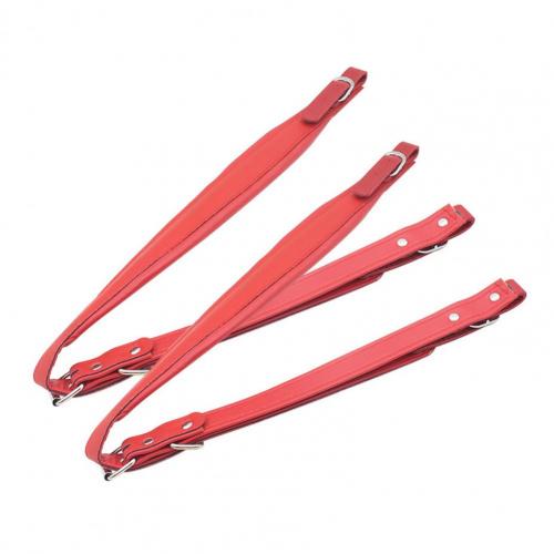 Smooth Adjustable Faux Leather Dust-proof Accordion Straps Accordion Arm Straps Accordion Shoulder Straps:  Red