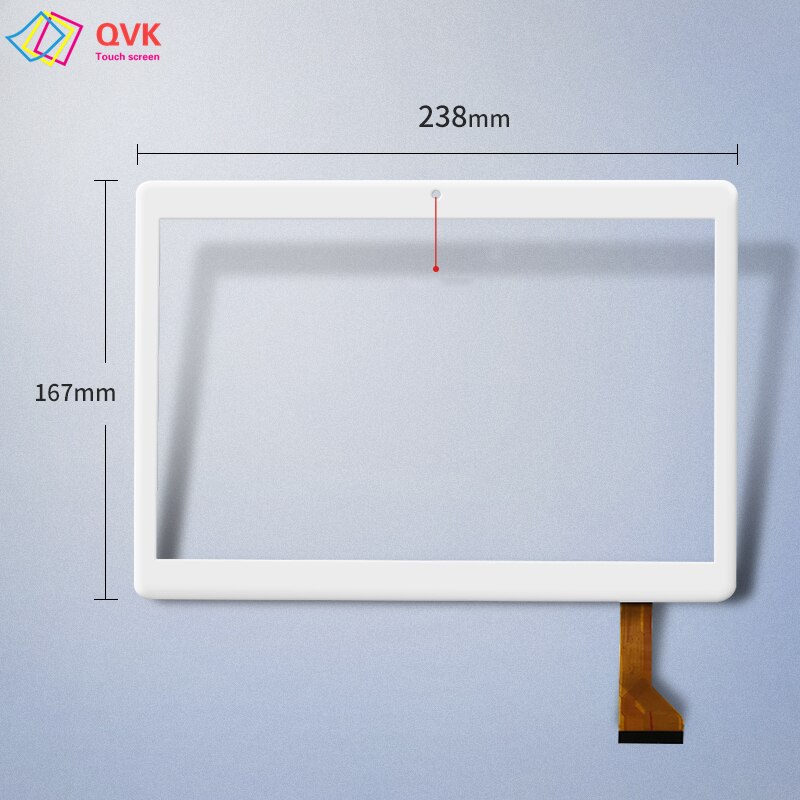 10.1 inch Black White for mediatek ZH960 Tablet PC Capacitive Touch Screen Digitizer Sensor External Glass Panel: 237x167mm white 2.5D