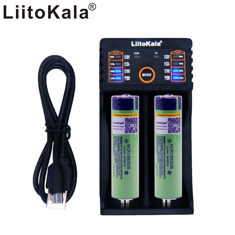 Liitokala 3.7 V 3400 mAh 18650 Li-Ion Oplaadbare Batterij (GEEN PCB) lii-202 USB 26650 18650 AAA AA Smart Charger