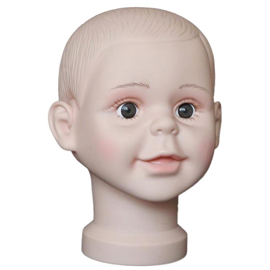 PVC Children Mannequin Manikin Head Model For Wig Hat Show Stand Display: M