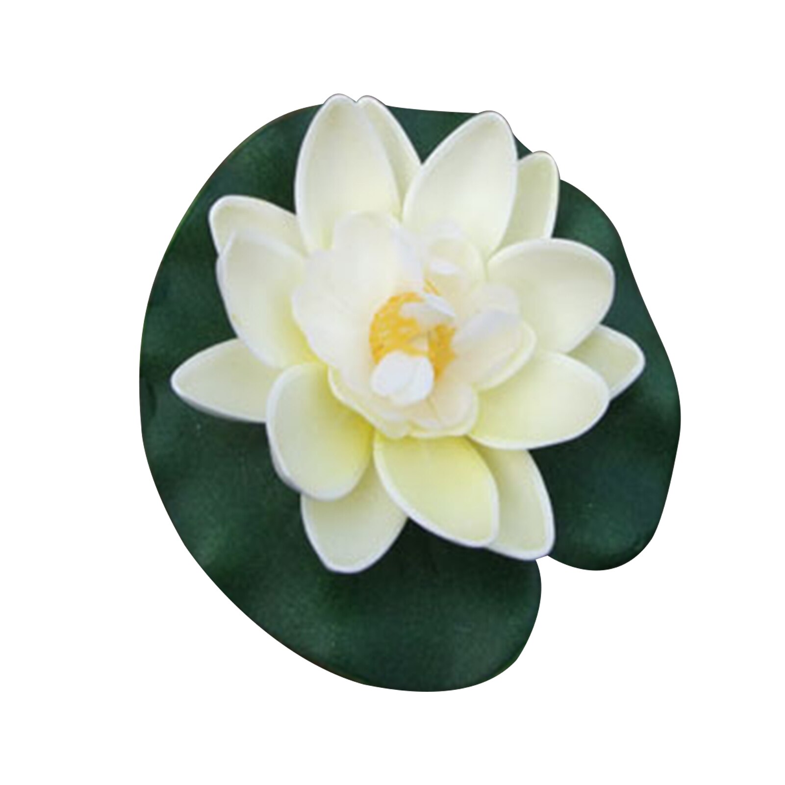 4 Inch Kunstmatige Drijvende Lotus Bloemen Water Vijvers Foam Lotusblad Nep Lelie Pad Drijvende Zwembad Thuis Vijver Decoratie Planten: A