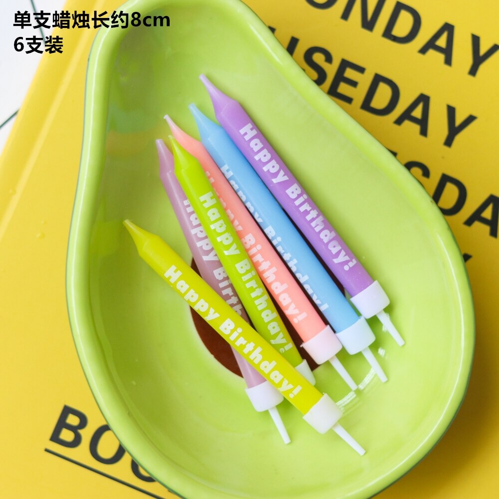 Small Apple Cherry Watermelon Pineapple Fruit Candle Set Cake Topper Wedding Children's Birthday Party Baking Dessert Table: 5