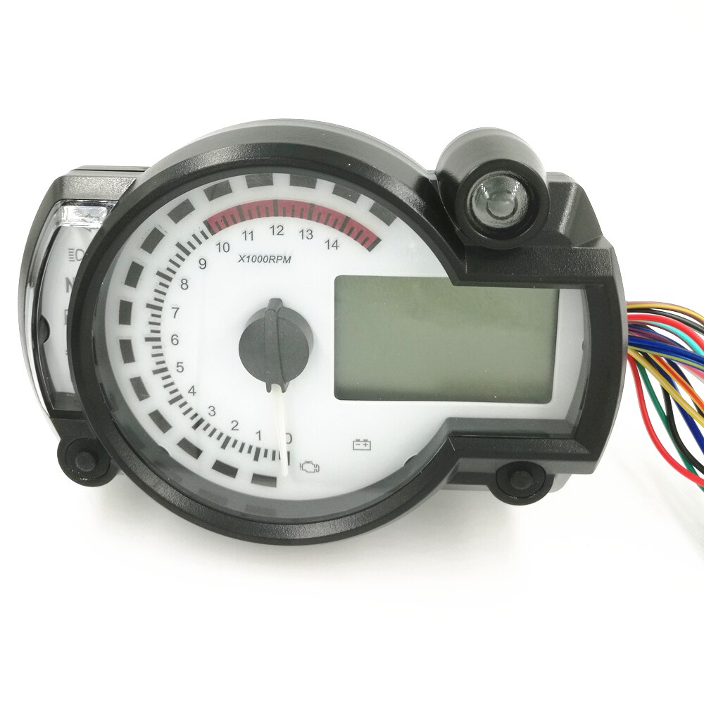 Universal Motorcycle Meter Multifunction LCD digita Tachometer Odometer 15000rpm Adjustable MAX 299KM/H KOSO RX2N Similar