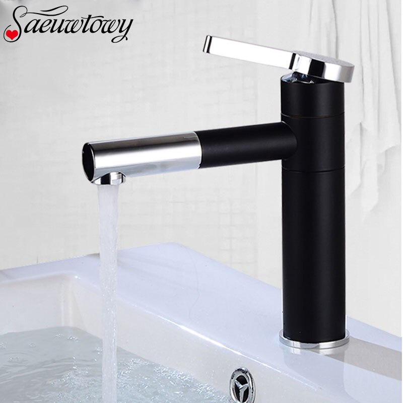 360° Rotating Style Home Multicolor Bathtub Faucet And Cold Faucet Black White Bathroom Basin Faucet
