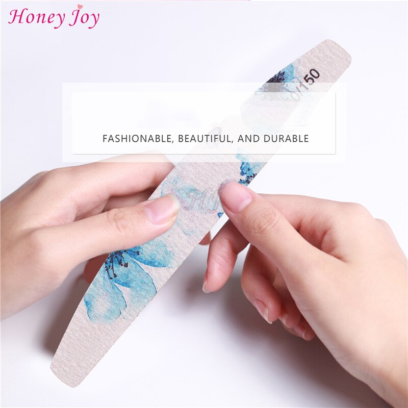 Grit #80/#100/#180 Curve Dubbele Side Nagelvijlen Nagelvijl Buffer Schuurblok Polish wasbare Bestand Manicure Gereedschap