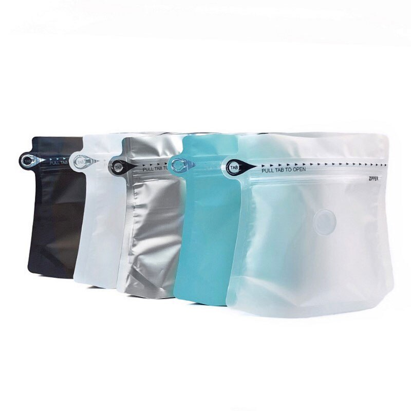 20pcs/lot Packaging Pouch Heat Sealing Empty Tea Bag Food Tea Storage Package Bags Side Zipper Self-supporting Aluminum Foil