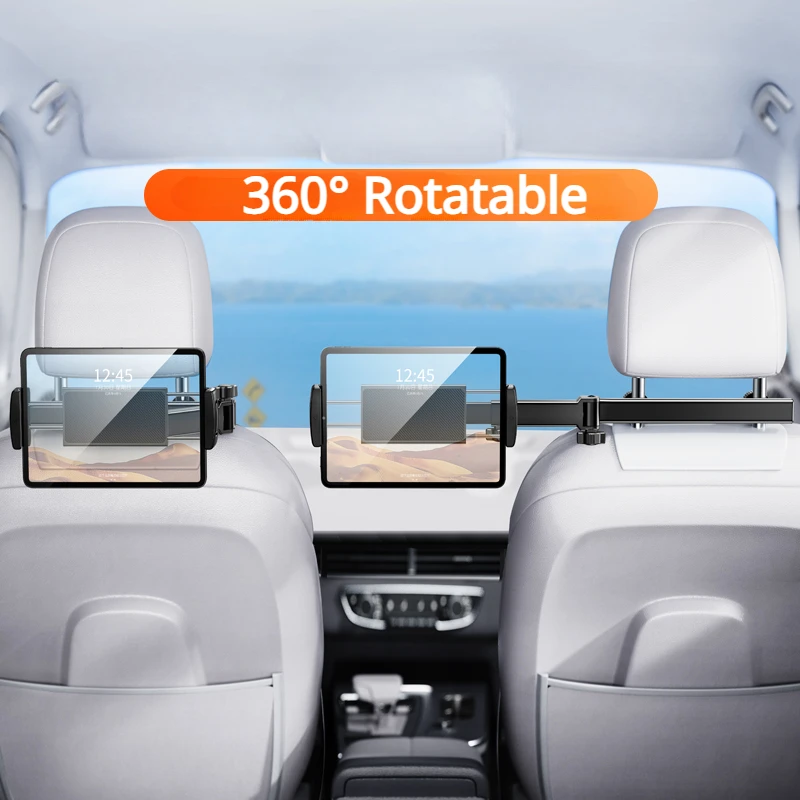 Hipacool Auto-Handyhalterung hinten, Tablette-Ständer, Autozubehör, Innenraum 360° ° Drehbarer, faltbarer, verstellbarer Aufhänger für Autotelefonhalterung