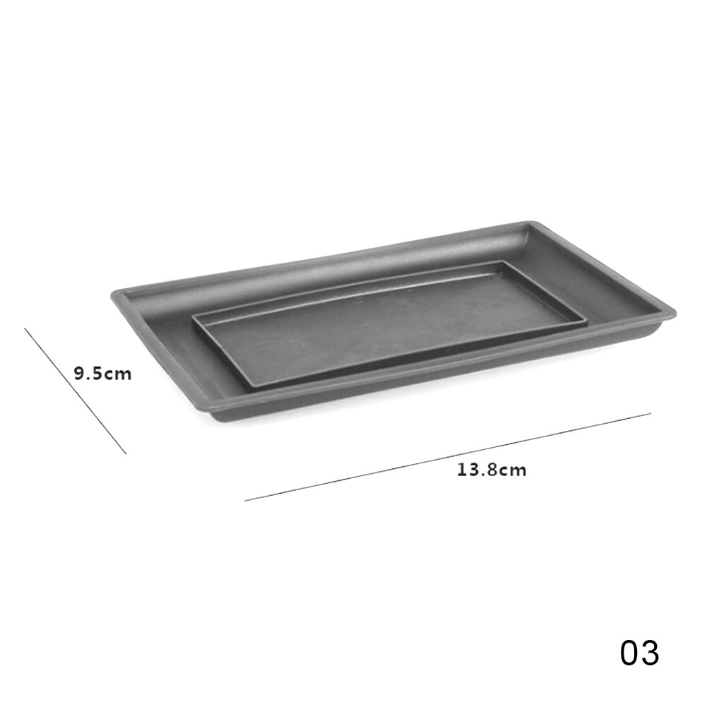 Vaso di fiori imitazione plastica balcone vasi quadrati fiore Bonsai ciotola vivaio bacino fioriera imitazione rettangolo per la decorazione del giardino: Rectangle Tray S