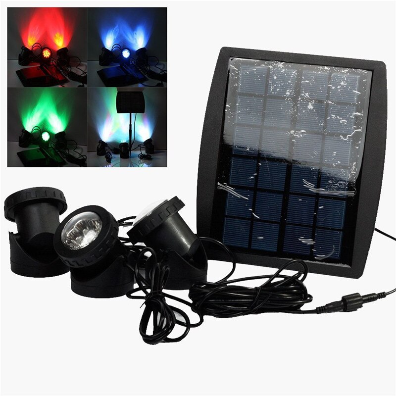Led vedenalainen vedenpitävä valkoinen rgb spottilamppu aurinkovoimalla  ip68 sukellusvene projektorin valo puutarhalampi allassäiliön koristeluun