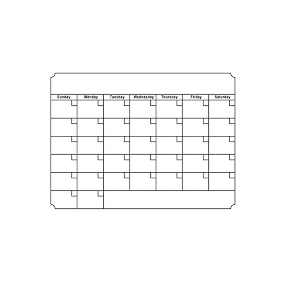 Umitive 1 stk magnetisk tør slet køleskab kalender hvid sort tavle memoliste til huskeliste månedlig daglig planner arrangør: Hvid