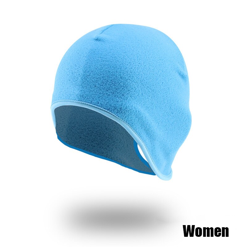 Cykelhjelm kasket vinter varm fleece kasket ride pandebånd sport bandana cykel mut løb hat cykel cykel kasketter gorra ciclismo: Blå (kvinder)