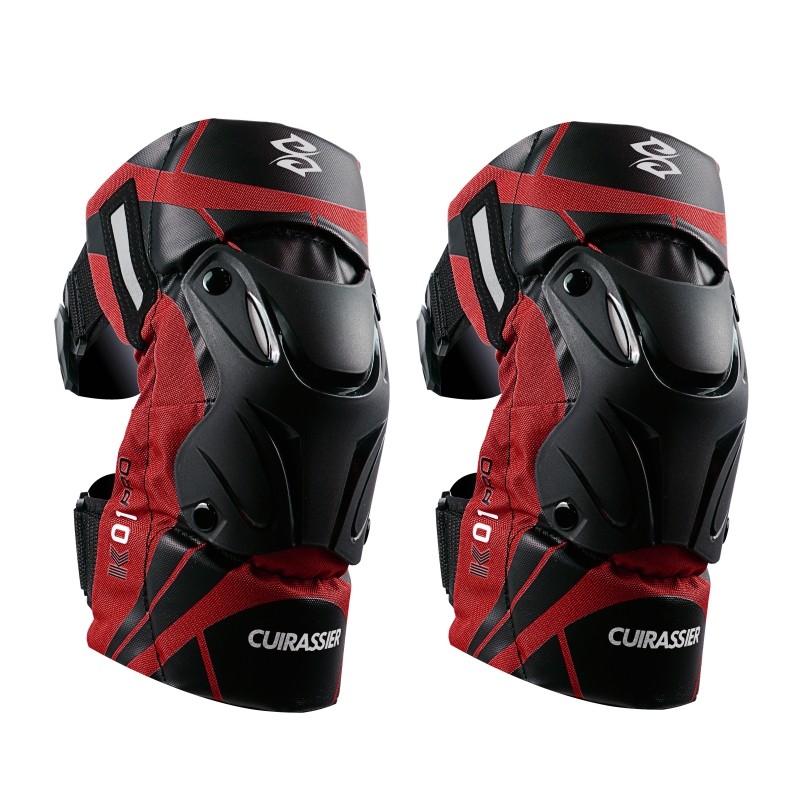 Cuirassier Motorcycle Knee Pad Men Protective Gear Knee Gurad Knee Protector Rodiller Equipment Gear Motocross Joelheira Moto: K01-3-Lava Red