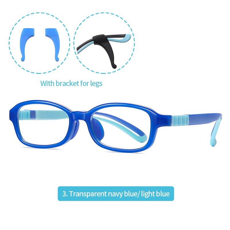 TR90 Anti Blue Light Kids square Glasses Frame Boys Girls Ultralight Optical Sepectacles For Children Computer Eyeglasses: blue C250-P81