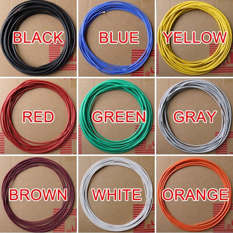 17AWG Silicone Gel Rubber Wire OD 2.7mm Flexible Cable High Temperature Insulated Copper Ultra Soft Electron DIY Line Colorful