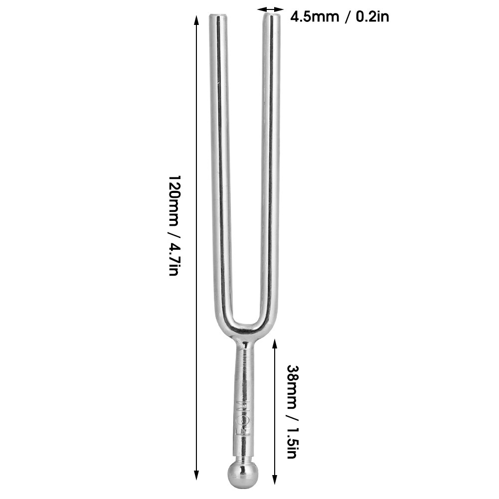Tuning Fork Stringed Instruments Accessory Stainless Steel Silver Polished Plated A-Tune 440HZ Tuning Fork