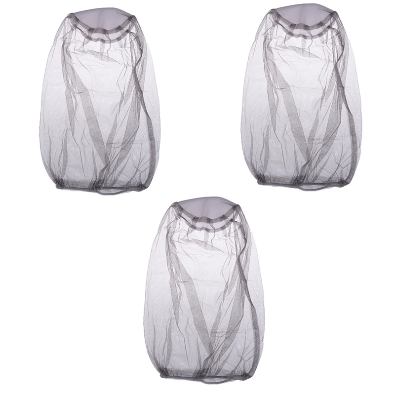 Cabeça ao ar livre máscara facial chapéu net capa anti-mosquito elástico mosquiteiro boné de viagem respirável cabeça malha cobre boné de pesca redes: BRANCO