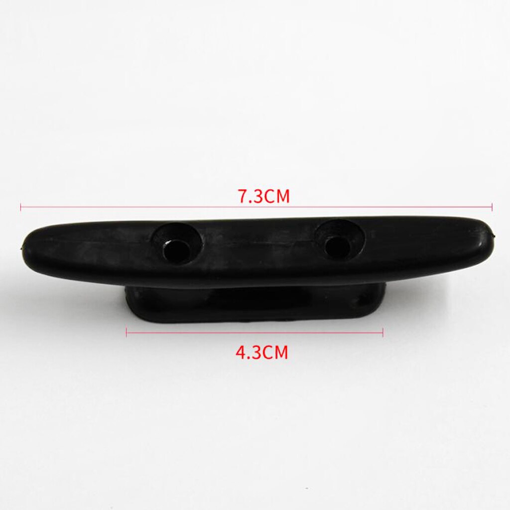 Paquete de 8 tacos de nailon para muelle de 3 pulgadas con 2 agujeros, piezas negras de barco de nailon de alto impacto, perfectas para muelles de barco o decoración marítima
