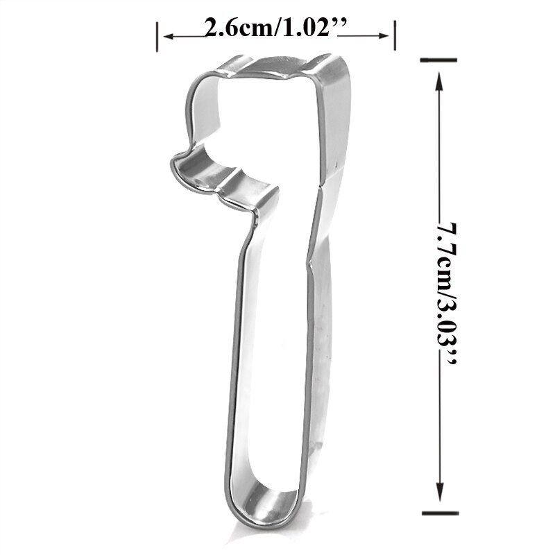 1 Stuks Tandenborstel Tandpasta Tand Metalen Cookie Cutter Bakken Tool Fondant Decorating Snijders Sugarcraft Mold Cupcake Toppers