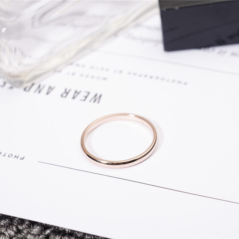 YUN RUO Rose Goud Zilver Kleur Vinger Ring voor Vrouw Man bruiloft Sieraden 316L Rvs Hoge Gepolijst Topkwaliteit Niet Vervagen