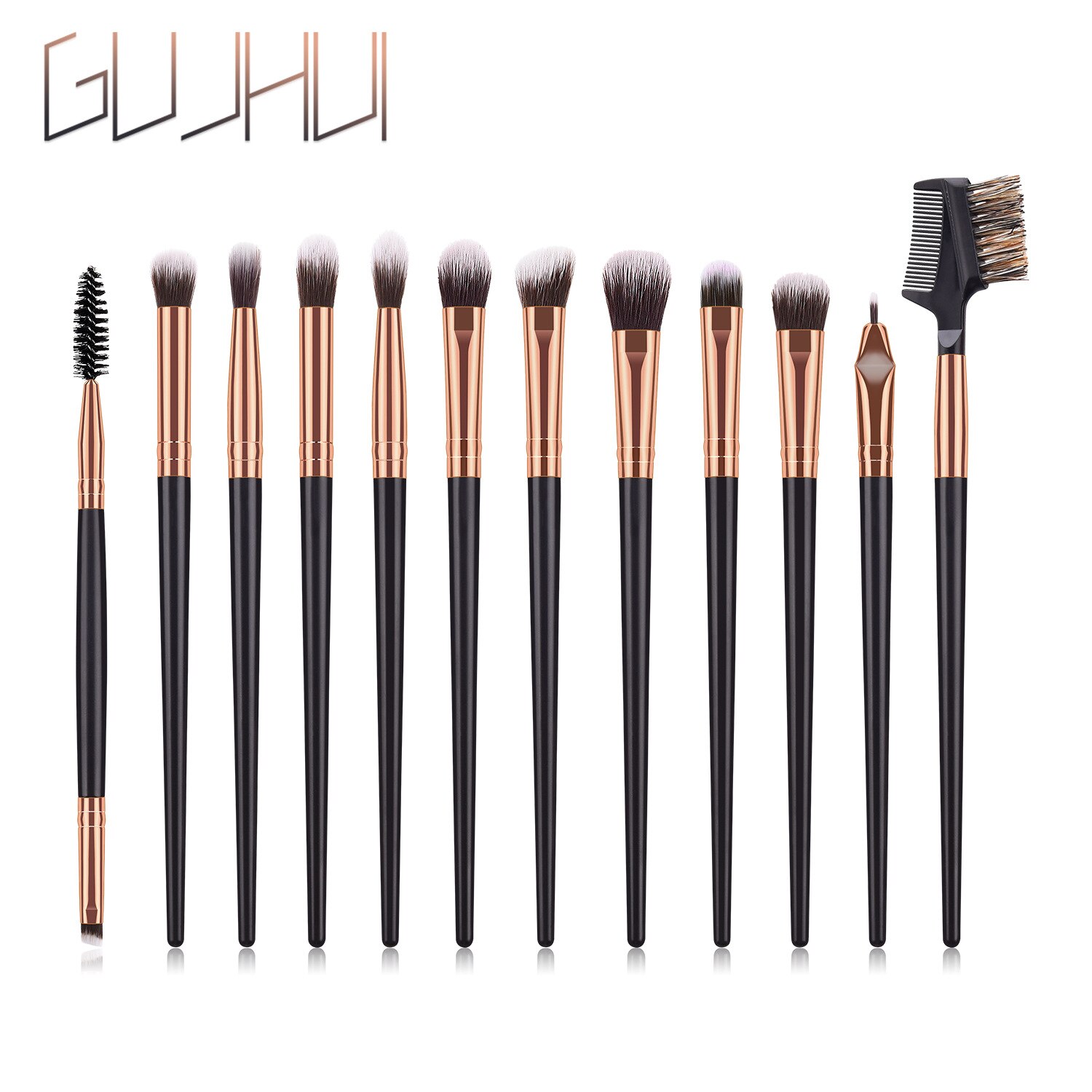 12 Pcs/set Eye Makeup Brush Face Eye Shadow Eyeliner Eyebrow Nylon Fiber Brush Fan-Shaped Brush Cosmetics Tool: 03