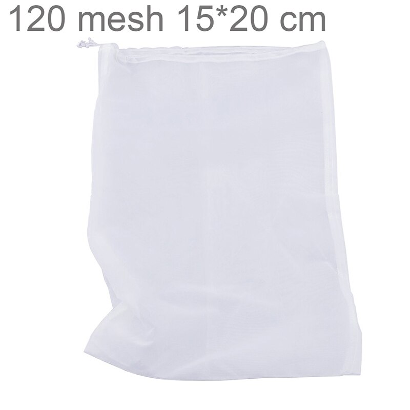 1pc Fine Mesh Nylon Food Strainer Bag Filter Bag For Nut Milk Juice Beer Brew Bag Home Brew Filter Bag With String Malt Mash Bag: A
