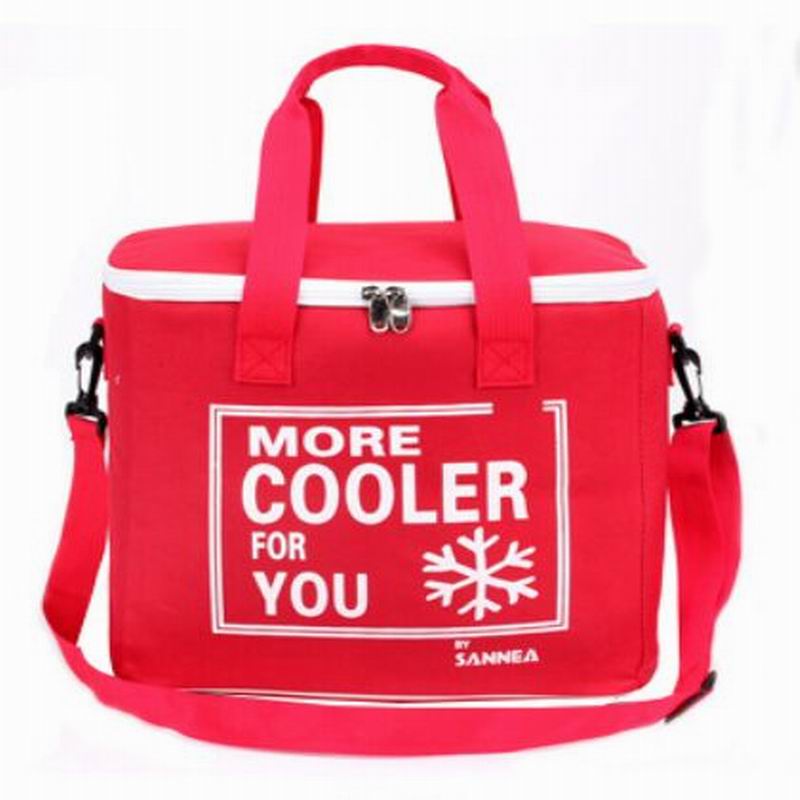 20L rectanglar koeltas koele geïsoleerde schoudertas picknick lunchbox ice pack thermische schoudertas voor voedsel fruit